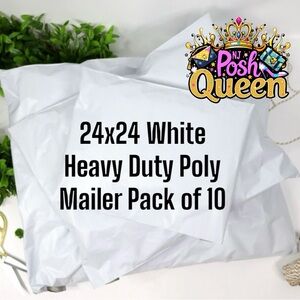 24x24 White Heavy Duty Poly Mailer Pack of 10